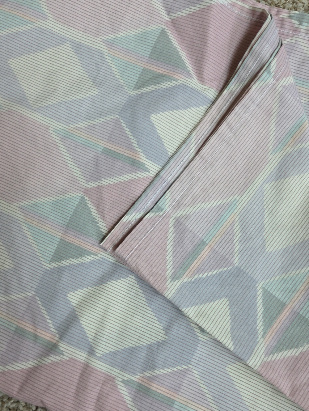 Vintage WestPoint Stevens Twin Flat Sheet Multicolor Cotton Polyester USA Made